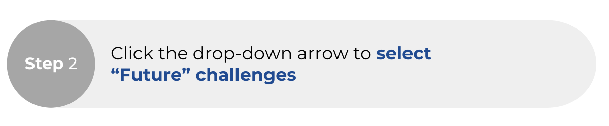 Click the drop-down arrow to select "Future" challenges